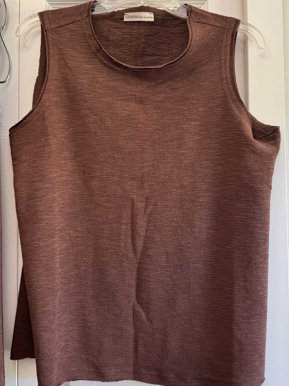 Zenana 2 Piece Set Tank & Wide Leg Pant with Pockets Brown Large Brand NEW - Picture 3 of 6